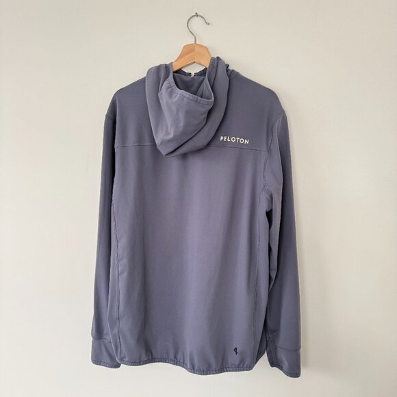 PELOTON Fourlaps Men's XL Grey Front Zip With Hood Warm Up Jacket - Picture 9 of 14